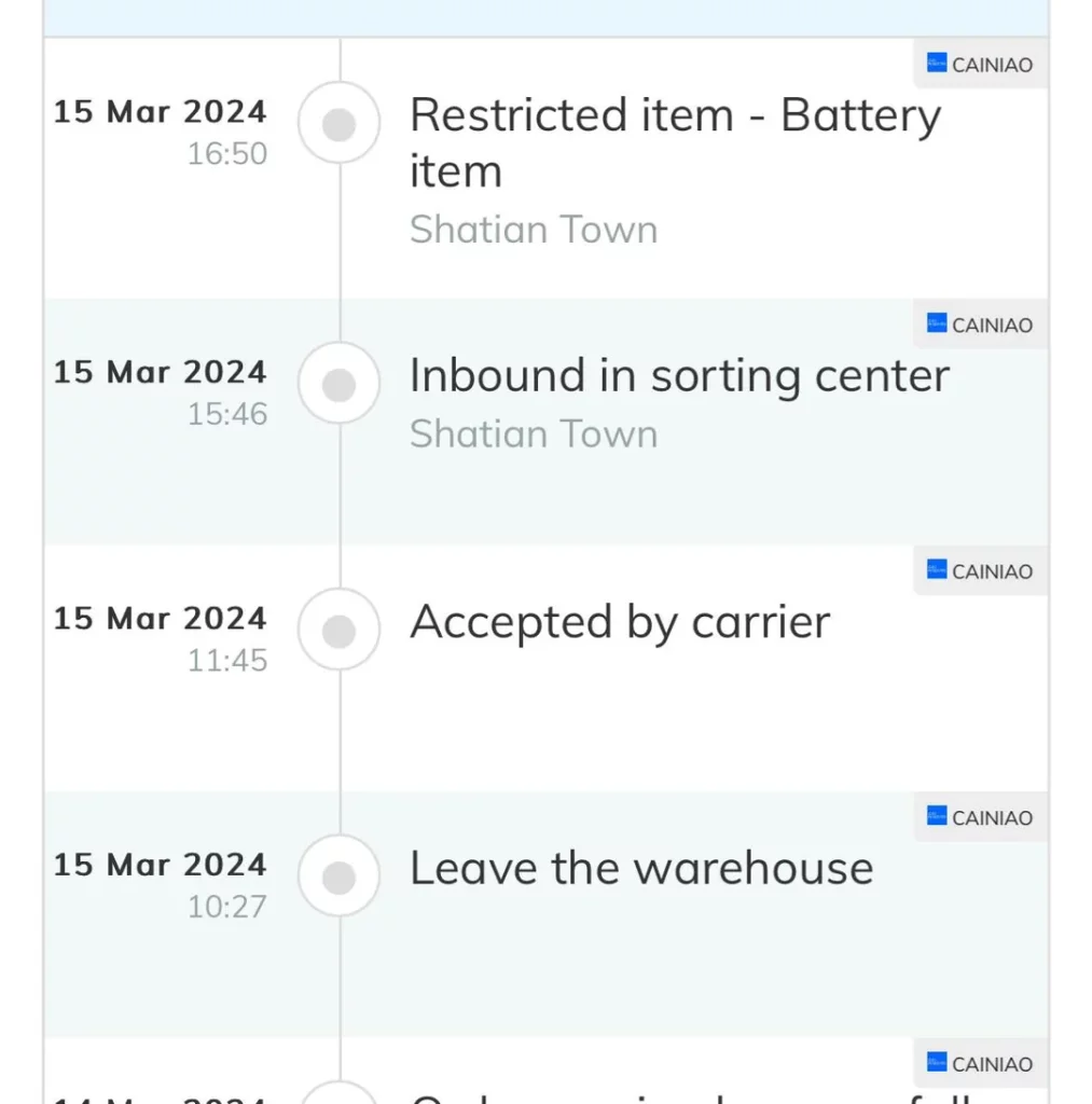 Restricted Item - Battery Item Meaning On AliExpress